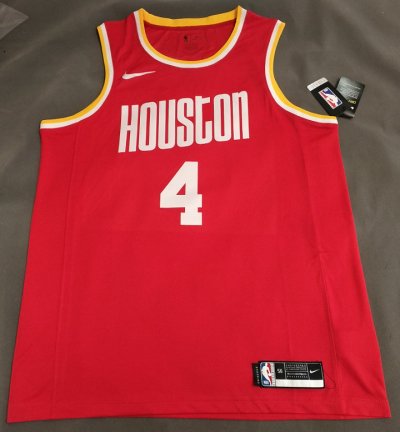 NBA 4 Barkley Rockets retro Maillot Rouge cutom imprimé